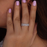 Trendy Cubic Zirconia Silver Ring for Women